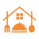 Signet des Aachener Küchenstudios: Haus mit Besteck